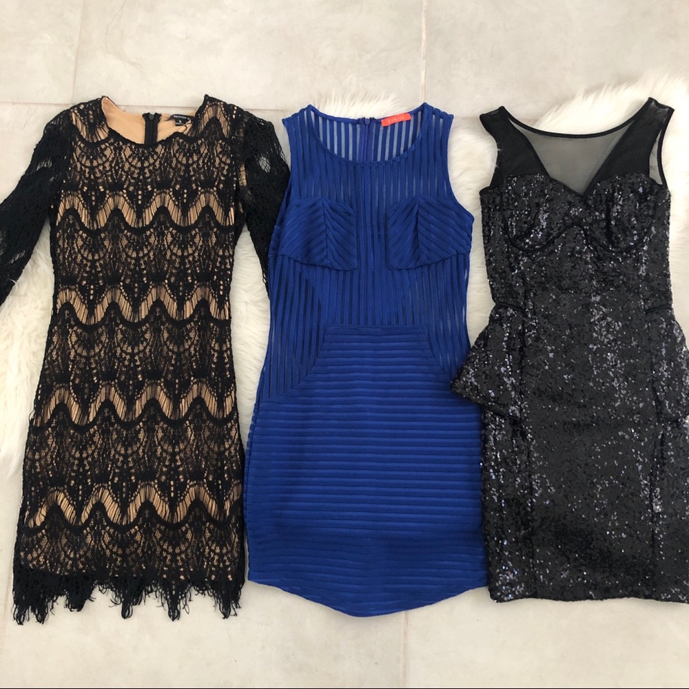 BUNDLE of 3 Mini Dresses, size XXS/XS